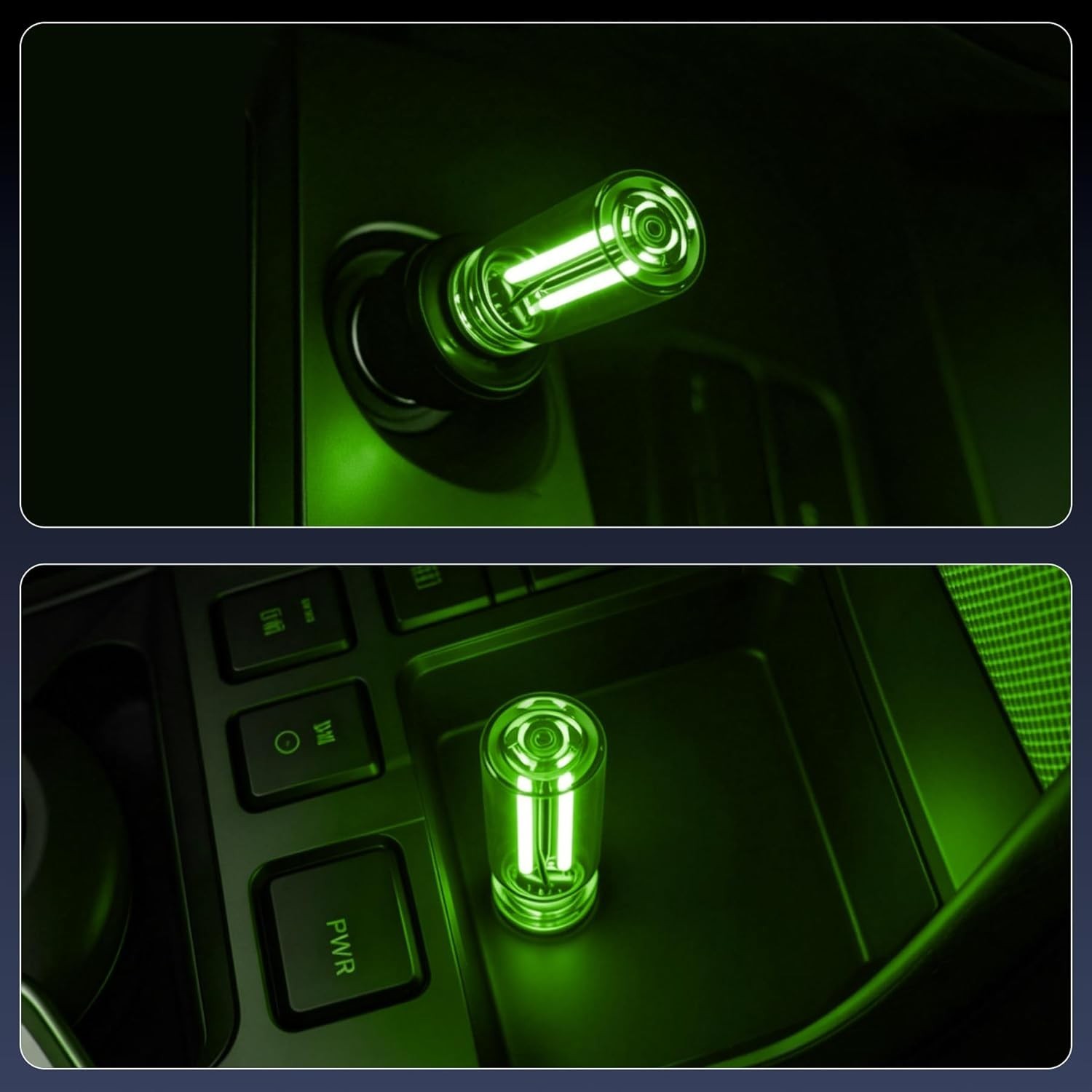 USB LED Car Interior Night Light, 2-Pack Touch Dimmable Ambient