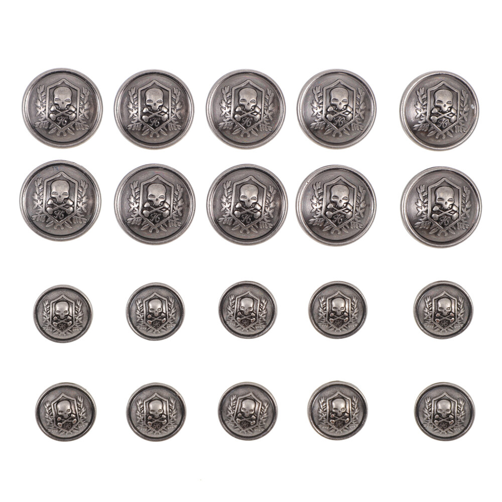 Skull Metal Buttons Skull Metal Sewing Buttons Clothing Accessories