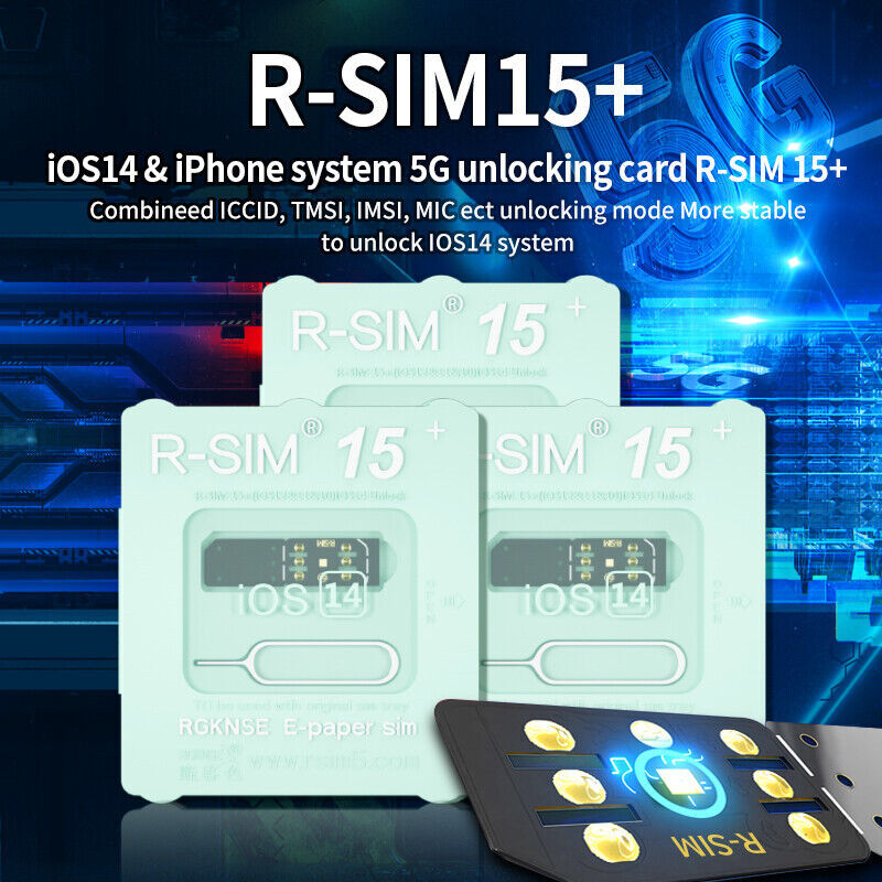 R-SIM15+ 15 Nano Unlock RSIM Card Fit For iPhone 12 mini 12 Pro XS MAX 8 UE