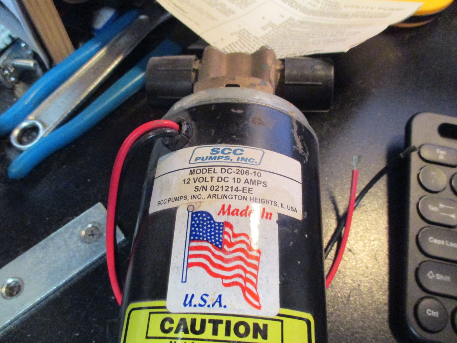SCC Pumps MODEL DC-206-10 Marine Indust. Utility Pump Oil Or Water