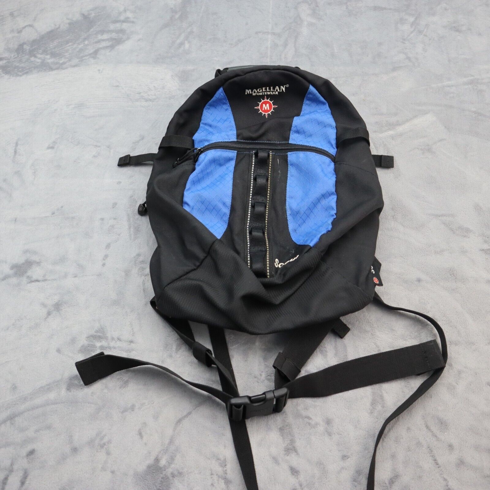 Magellan Blue Black Outdoor Scout Backpack Camping Hiking Travel