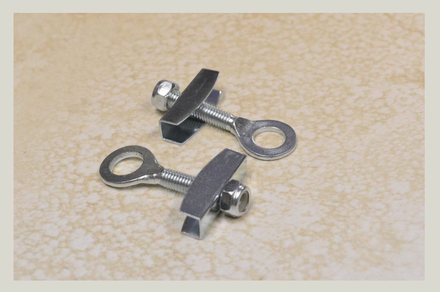 TWO (2) Bicycle Rear Chain Tensioner / Adjuster 3/8" Axle