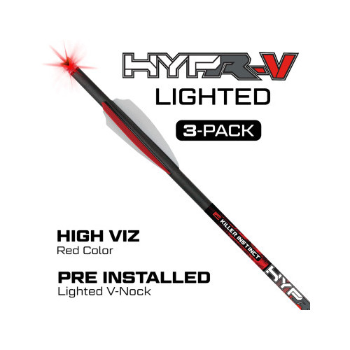 Killer Instinct Lighted HYPR-V 20 inch Crossbow Bolt 3 Pack