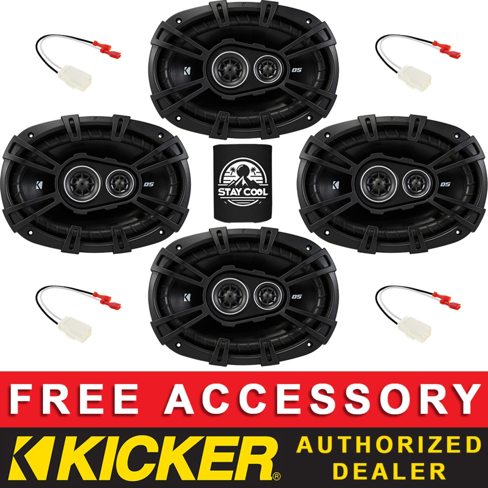 KICKER DSC69304 6"X9" OEM SPEAKER REPLACEMENT KIT FOR RAM 1500/2500/3500 2019-23