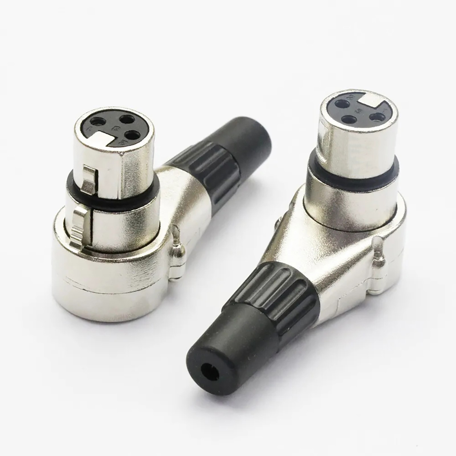 4Pcs Adjustable Right Angle 3 Pin XLR Female Connector Positions Adapter