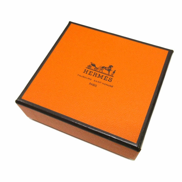 HERMES Keychain Charm Orange Chain Box Authentic From Japan