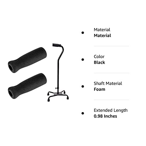 2Pcs Heavy Duty Foam Cane Handle Grip Replacement for Standard Sized Offset Cane