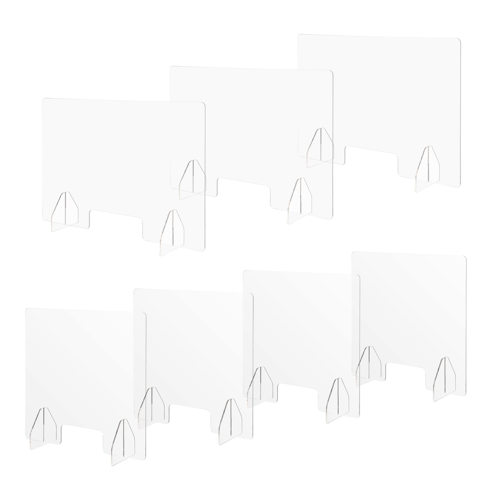 3/4 Pack 36x24/24x24 Acrylic Sneeze Guard Board Barrier Divider Shield Counter