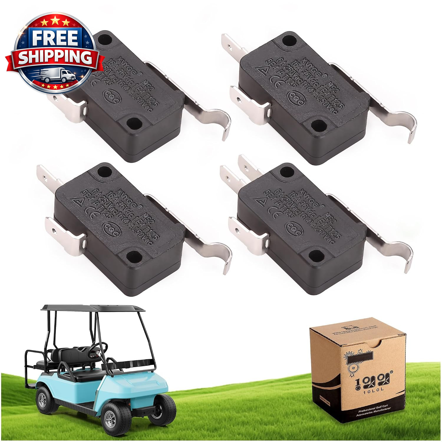Micro Switch Kit, 2-Prong & 3-Prong Switches for Club Car DS Precedent Tempo, OE