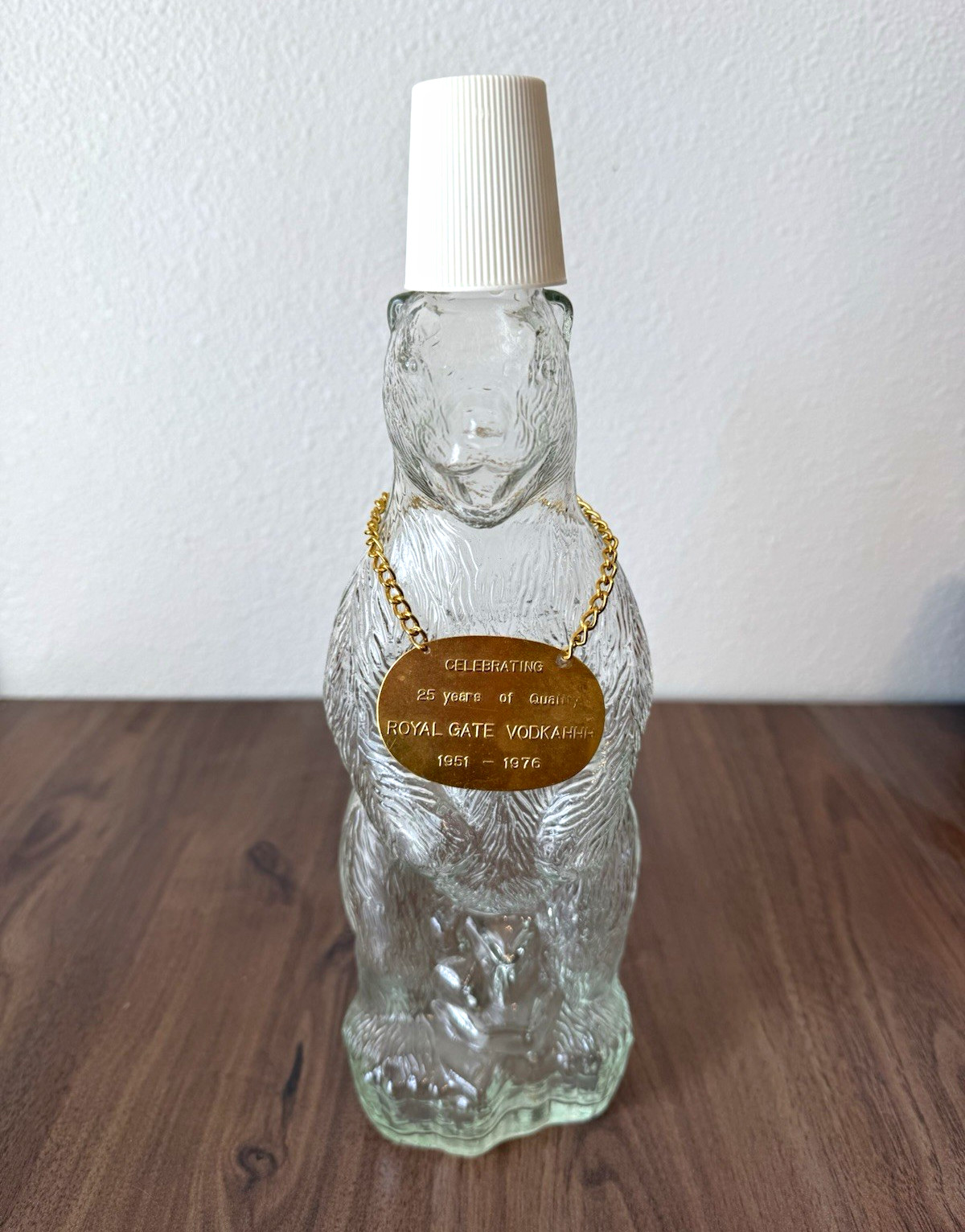 Royal Gate Vodkahhh Vintage 25 Years Commemorative Vodka Bottle