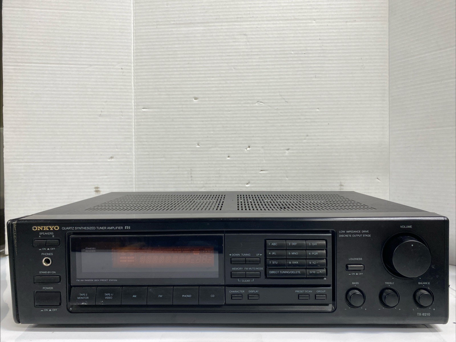ONKYO Quartz Synthesized Tuner Amplifier R1 Model TX-8210 Tested