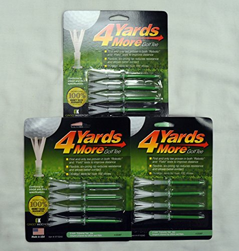 4 yards more tees,  4" long, 4 tees per pack, (3-pack deal) Brand NEW