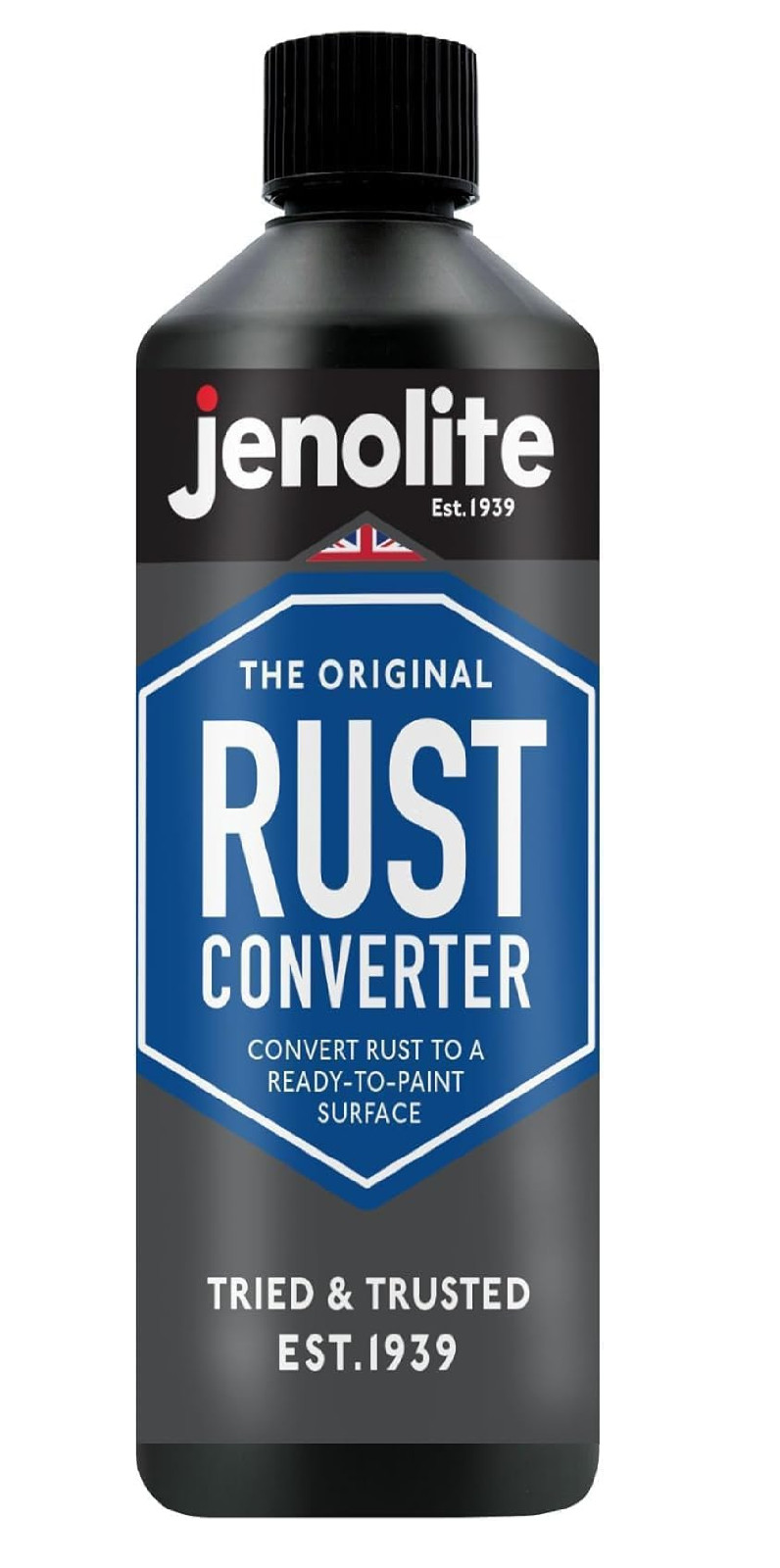JENOLITE Rust Converter for Metal 500 ml (16.9 fl oz) All In One Fast‑Acting Wat