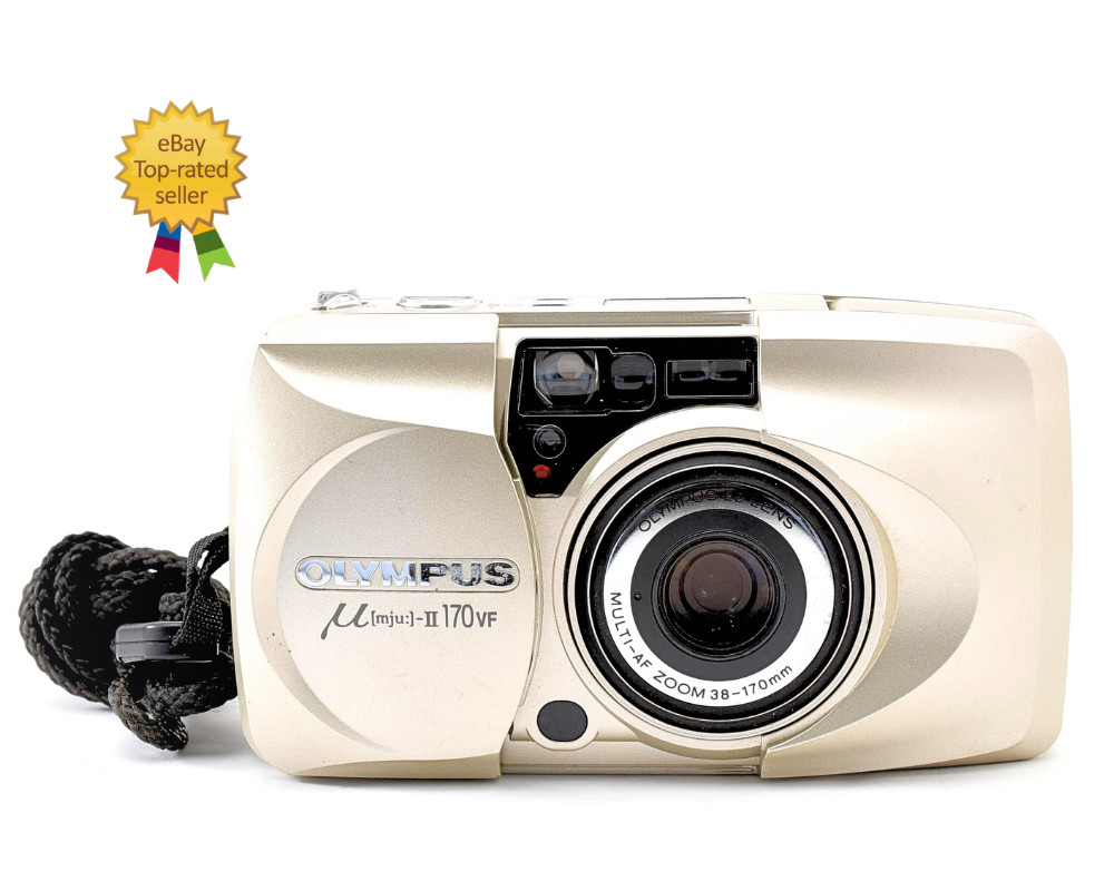 Olympus μ mju II 170 VF 35mm Point & Shoot Film Camera Near Mint From JAPAN