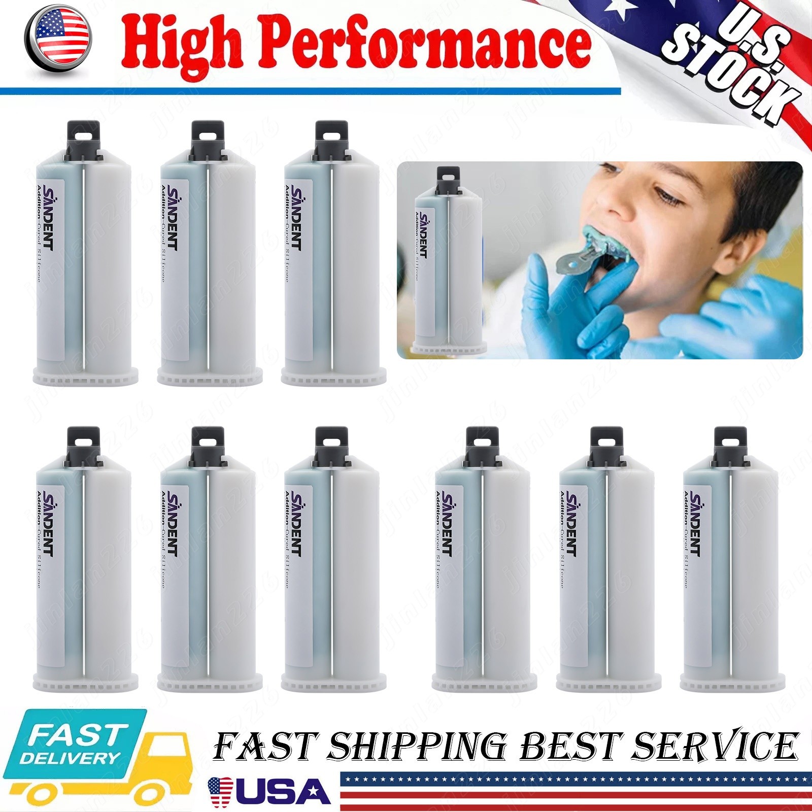 SANDENT Dental Impression Material VPS PVS-Heavy Body Fast Set 50ml