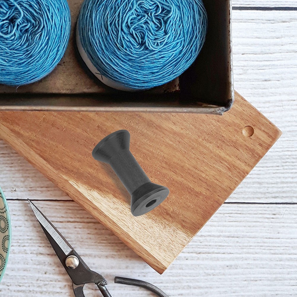 15 Pcs Knitting Yarn Holder Empty Thread Spool Wood Ribbon Spools