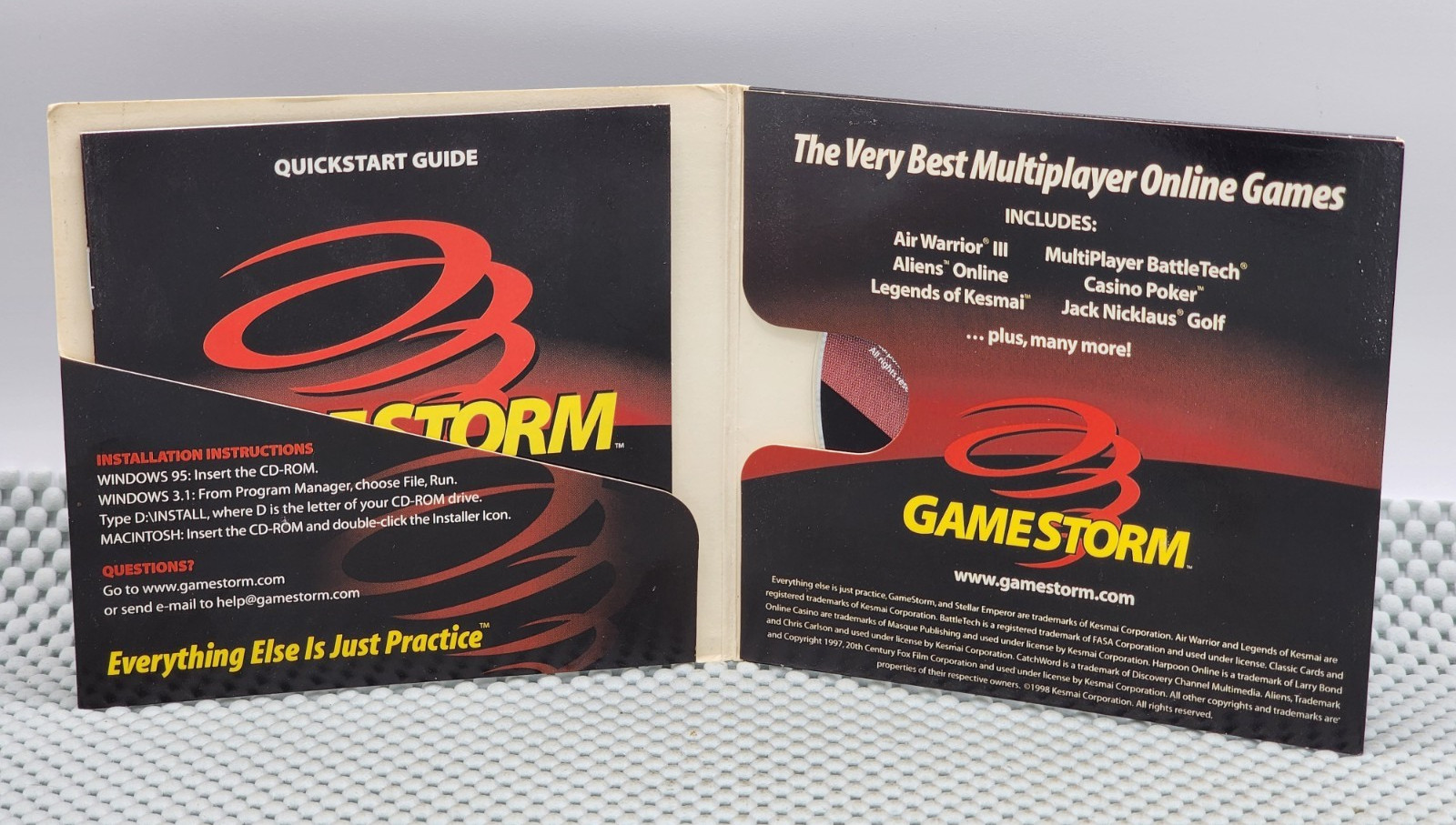 Vintage 1997 GameStorm Online Multiplayer PC Game Disc CD-ROM