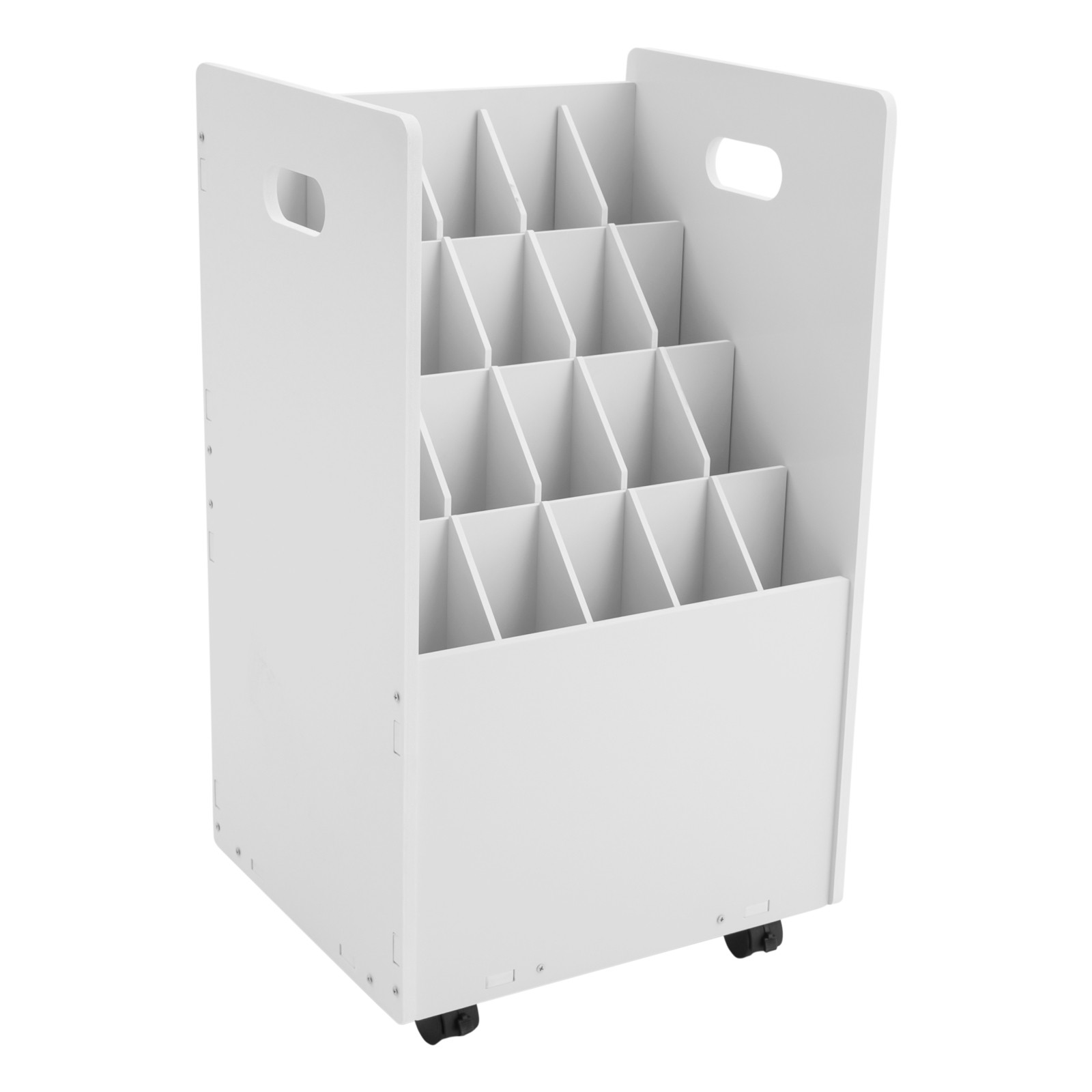 20-slot Roll File Organizer, Movable File Storage Cart, Roll Document Holder