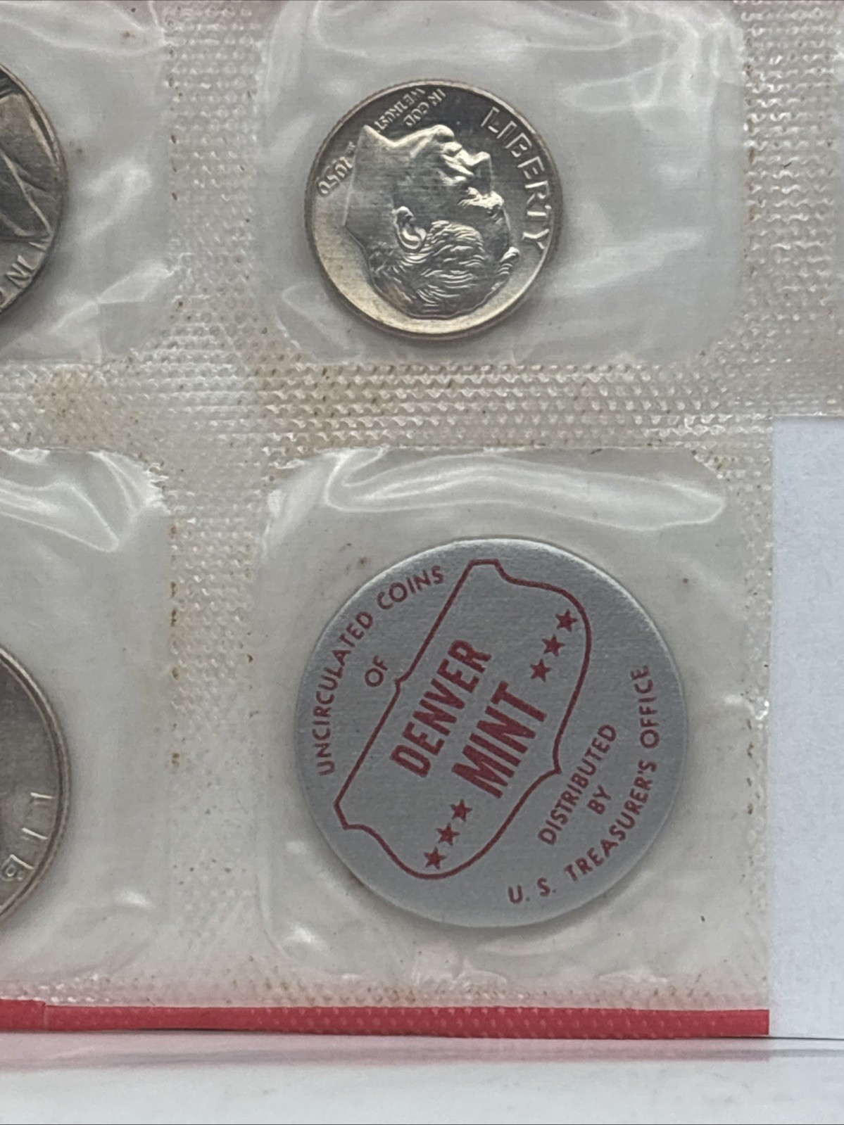 1959 Denver Mint UNCIRCULATED Set Missing Half - 90% silver quarter & dime