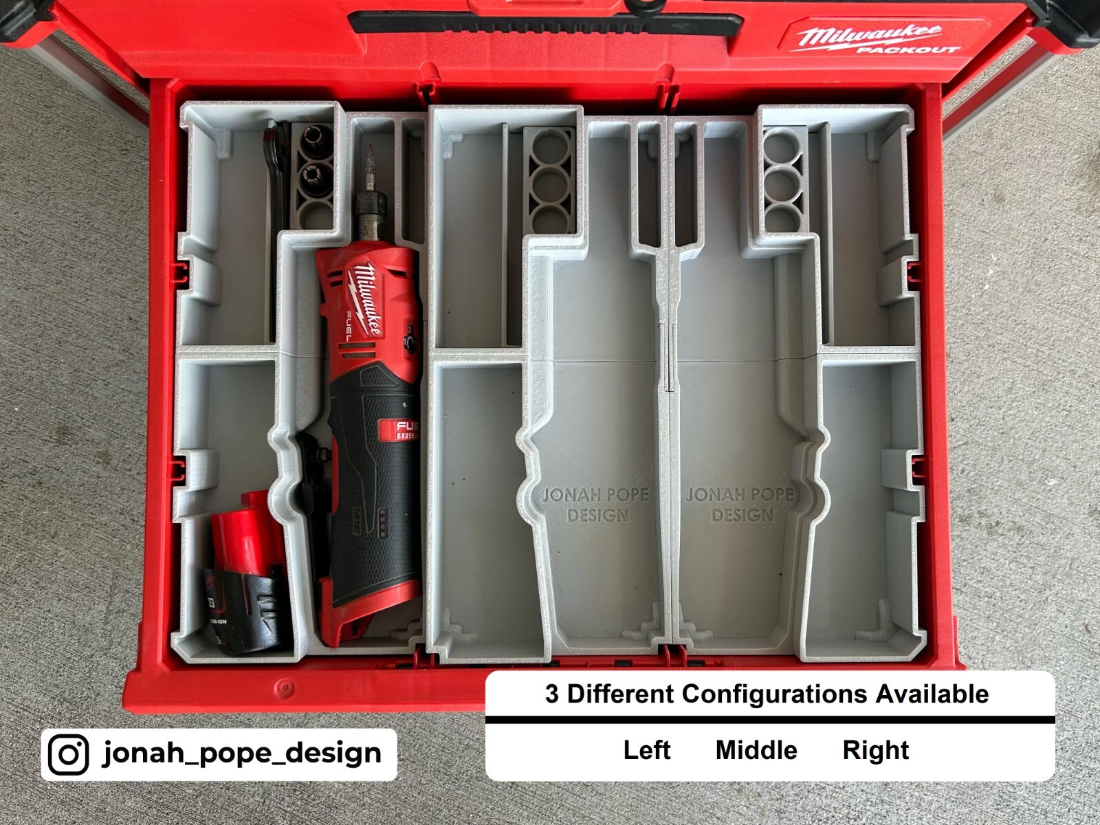 Milwaukee Packout Slimline Insert for M12 Die Grinder (Insert Only)