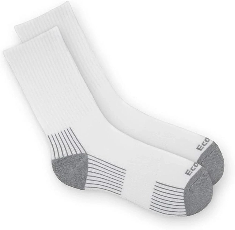 3 Pair (Medium) EcoSox Bamboo Active Sport Crew Arch Support Moisture Wicking