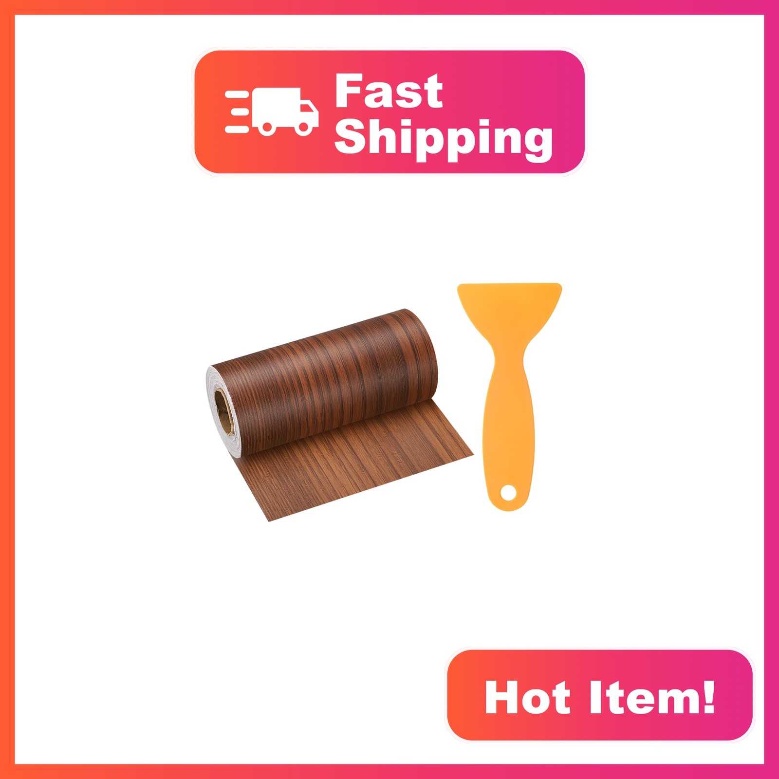 HARFINGTON Teak Wood Grain Tape 4.7"x33ft