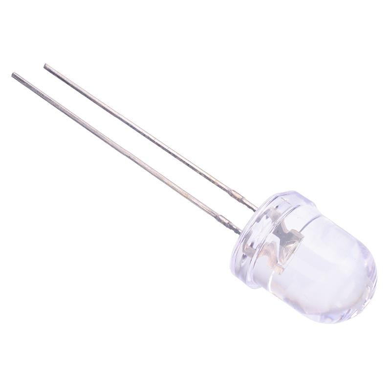 10 x Red 8mm Water Clear LED 6500mcd 30°