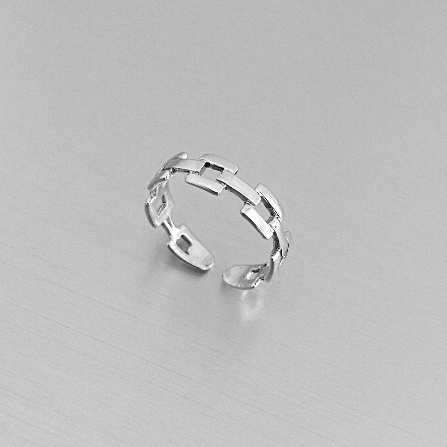 Sterling Silver Link Toe Ring, Silver Rings, Link Ring, Silver Band