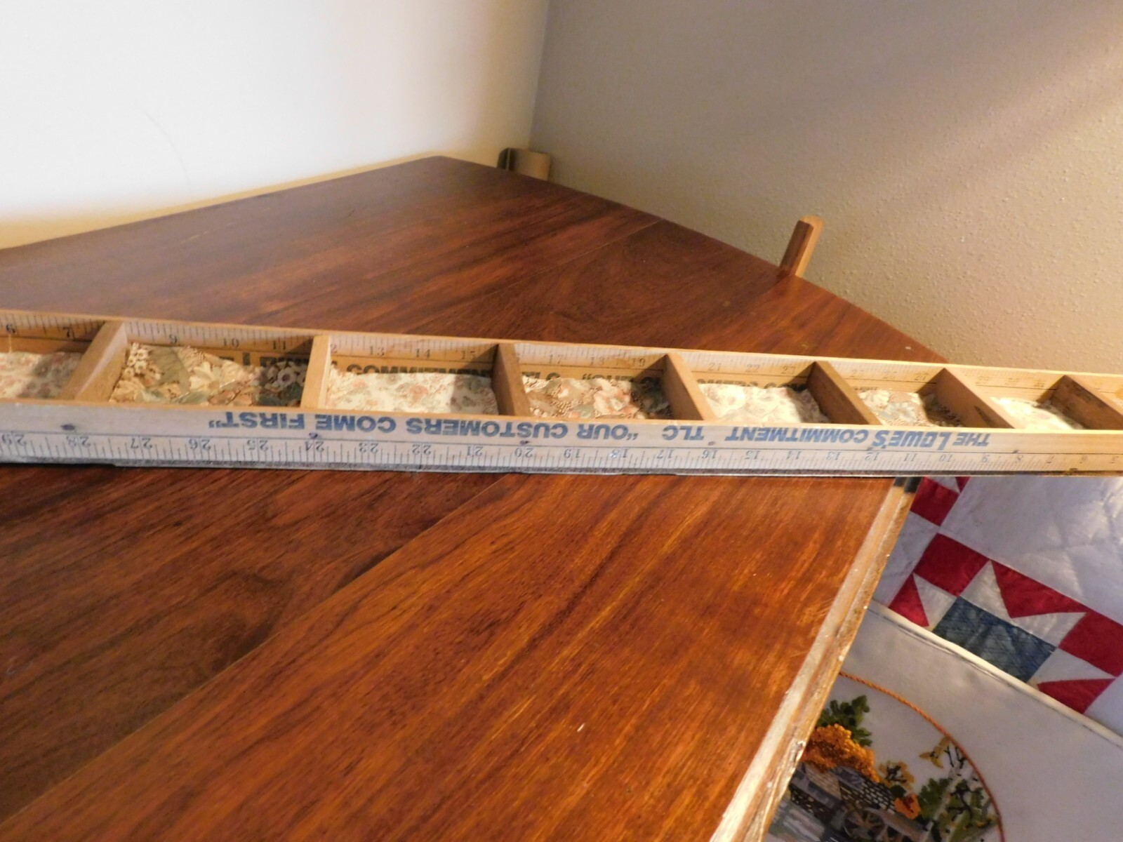 Handmade Yard Stick Shelf for Miniatures Vintage