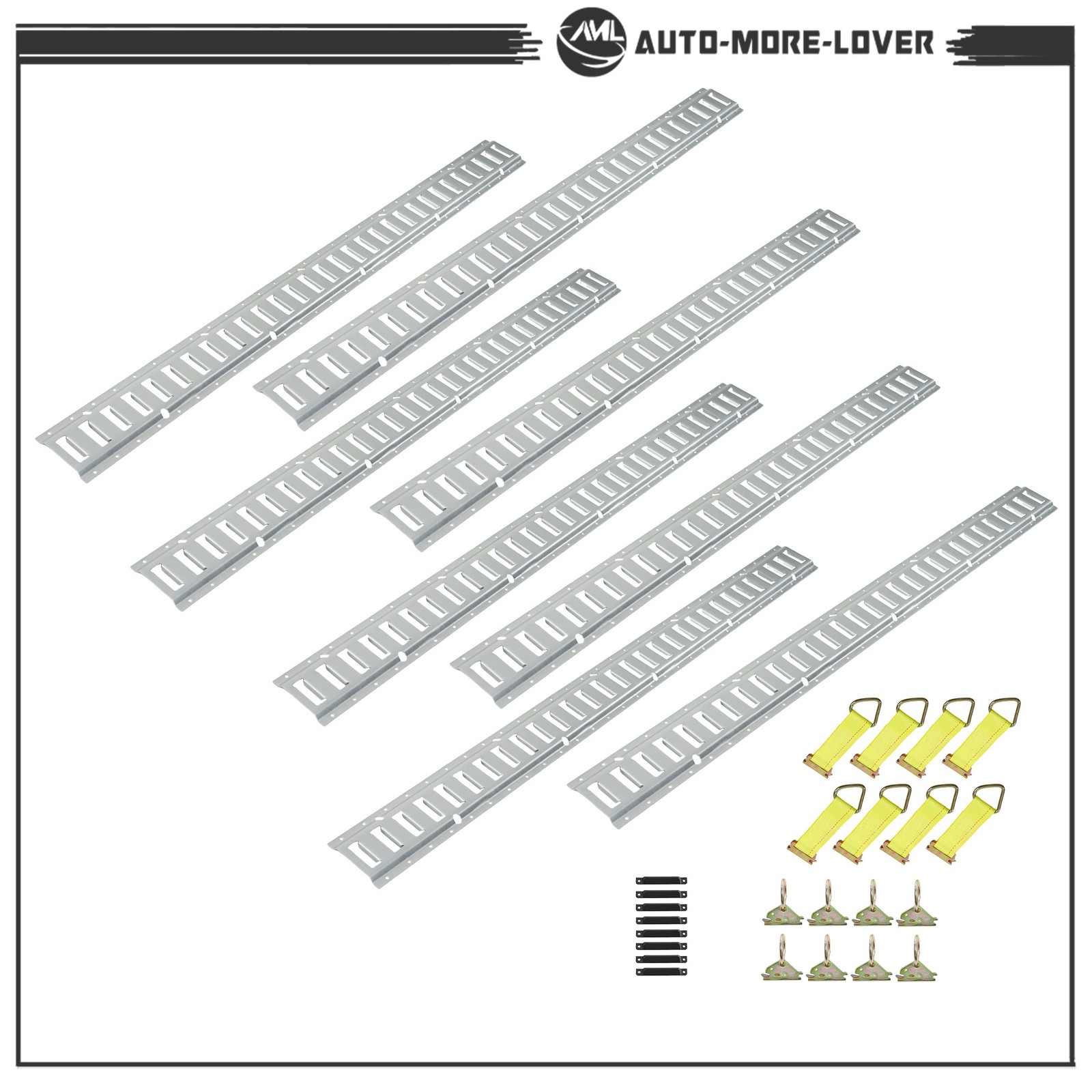 E-Track Tie Down Kit (8) 5' E-Track Rails+8 End Caps+8 O-Rings+8 Tie Straps