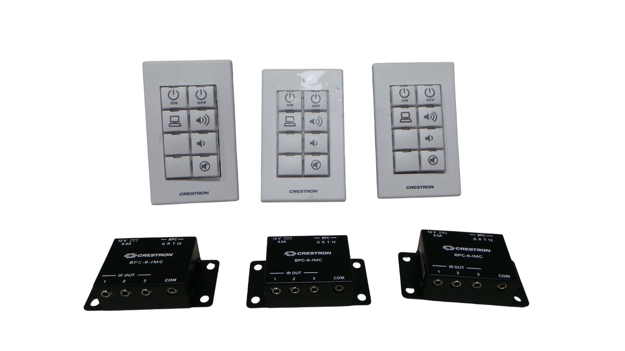 Lot of 3 Crestron Touch Panel BPC-8 &BPC-8 IMC  - Free Shipping