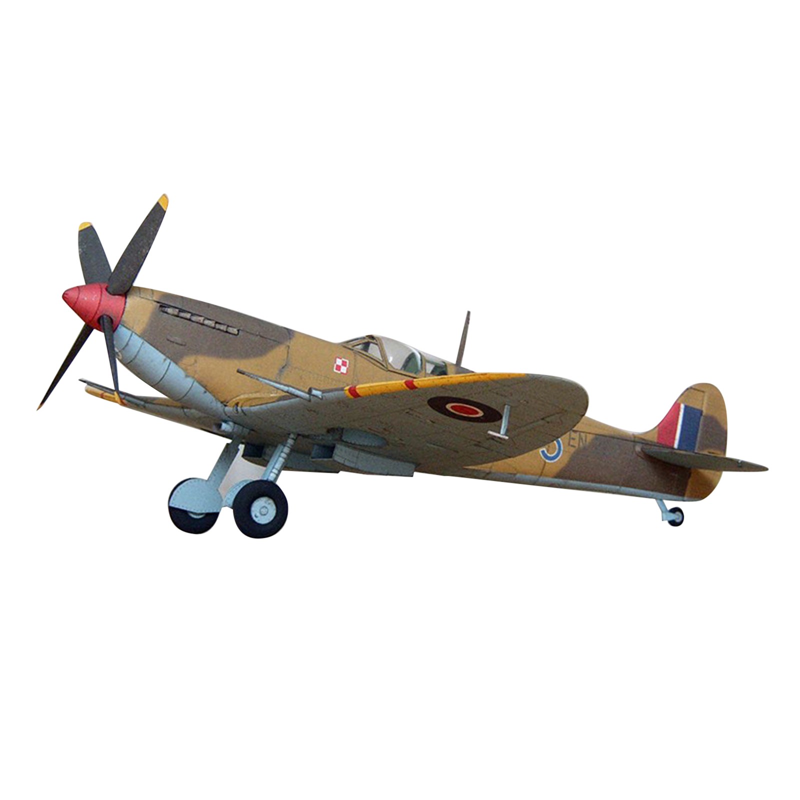 1/33 Supermarine Spitfire Fighter Paper Model Military Aircraft Unassembled