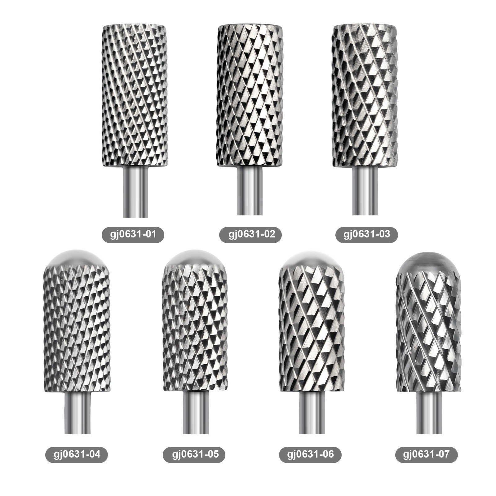 3/32" Nail Drill Bits Tungsten Steel Silver Head Art File  ( F~M~C~XC) Size