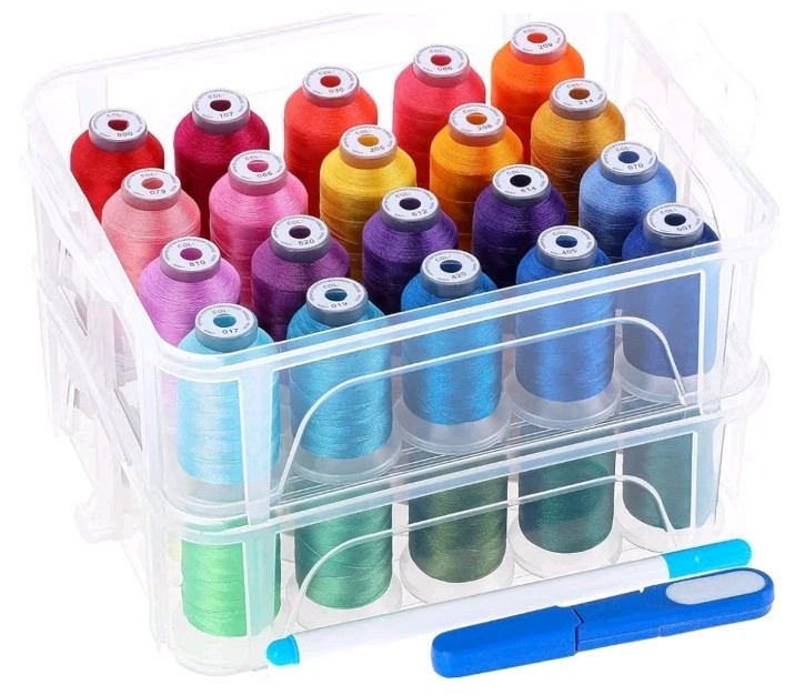 New brothread 40 Colors Compatible with Brother 500m Each Embroidery Machine...