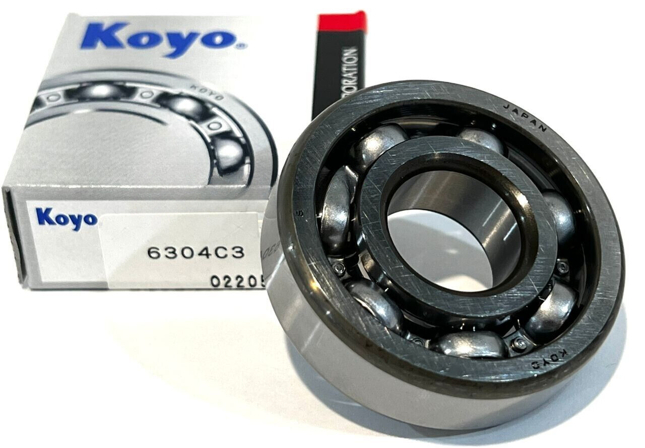 NEW KOYO 6304 C3 DEEP GROOVE BALL BEARING, OPEN TYPE, NO SEALS 20x52x15mm