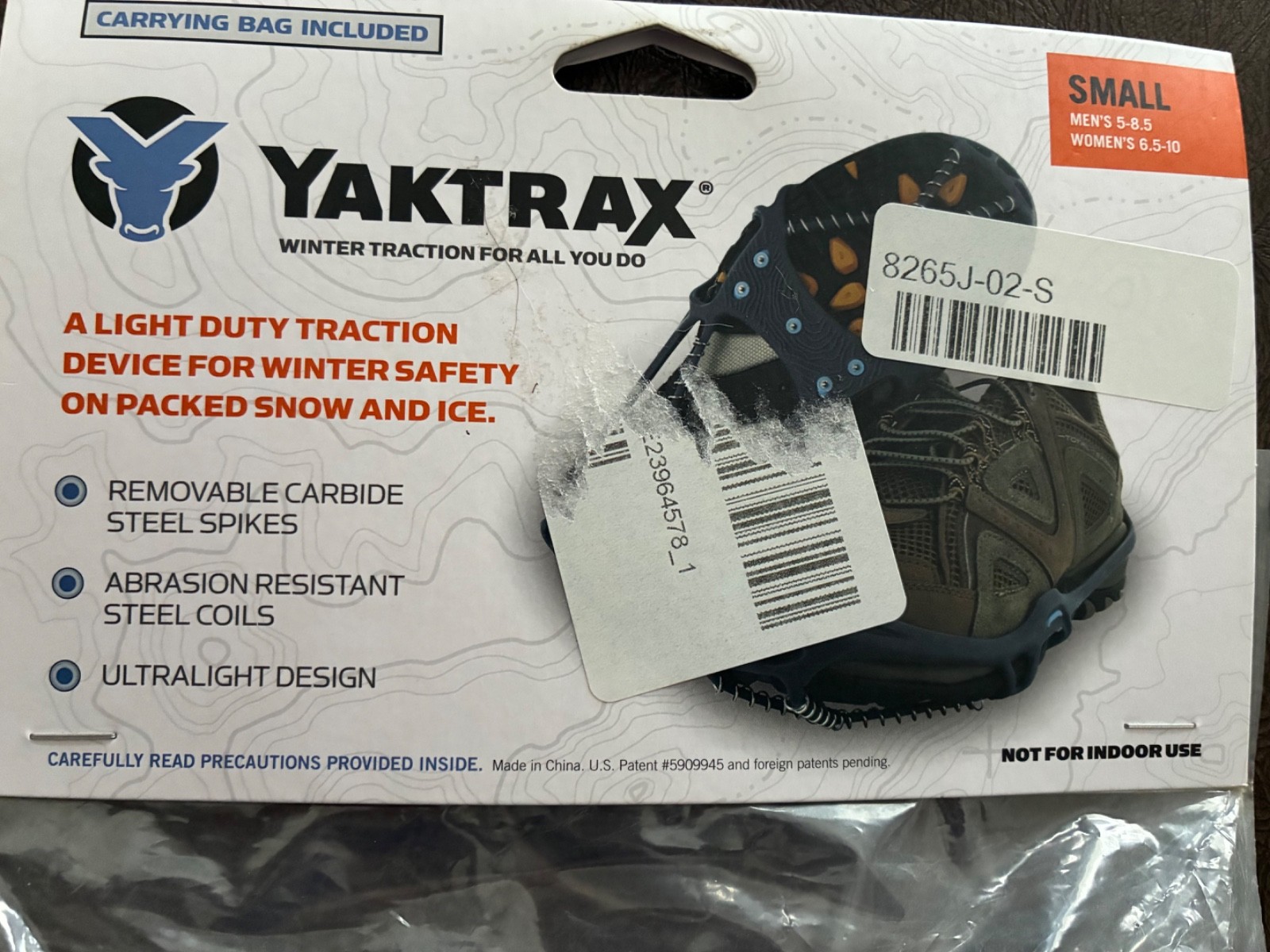 Brand New Yaktrax  Size Small women 6.5-10, men 5-8.5, spikes + coils   NEW