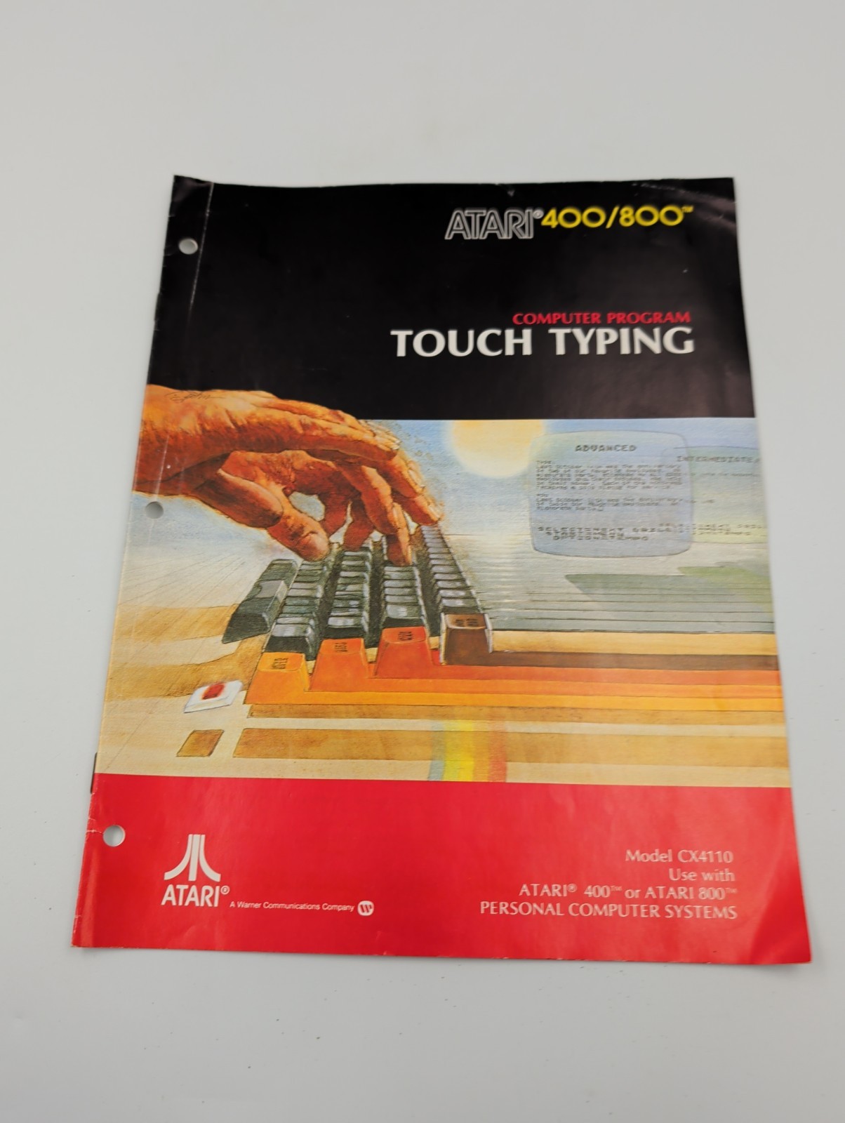 Atari 400/800 Computer Program Touch Typing Manual