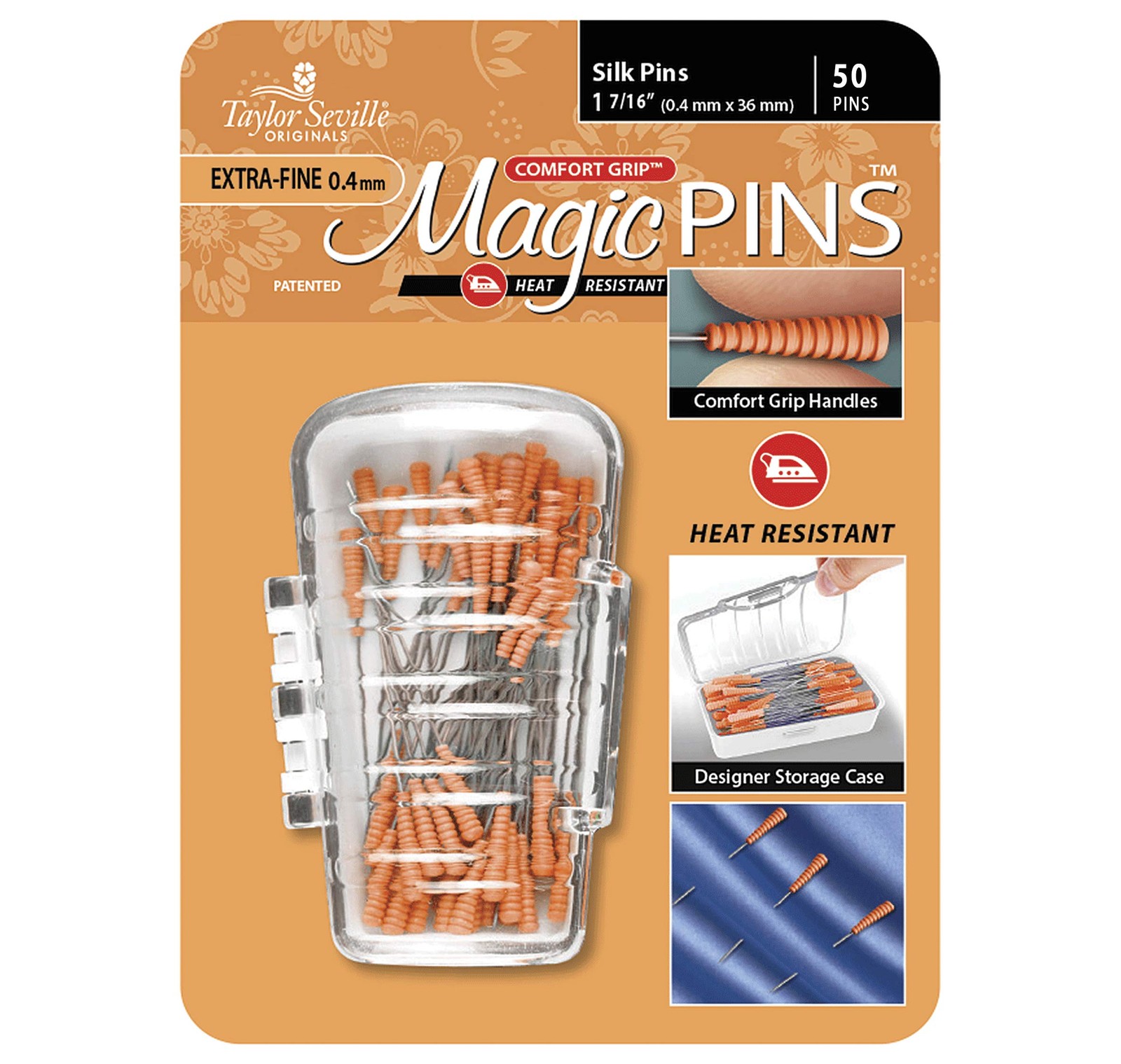 TAYLOR SEVILLE Magic PINS Silk Extra FINE 50PCS