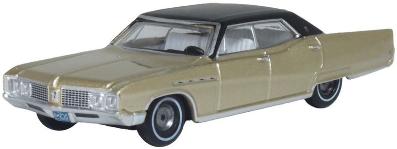 New Release 1/87 Oxford Diecast #87BE68001 Buick Electra in Ivory Gold w/ Blk