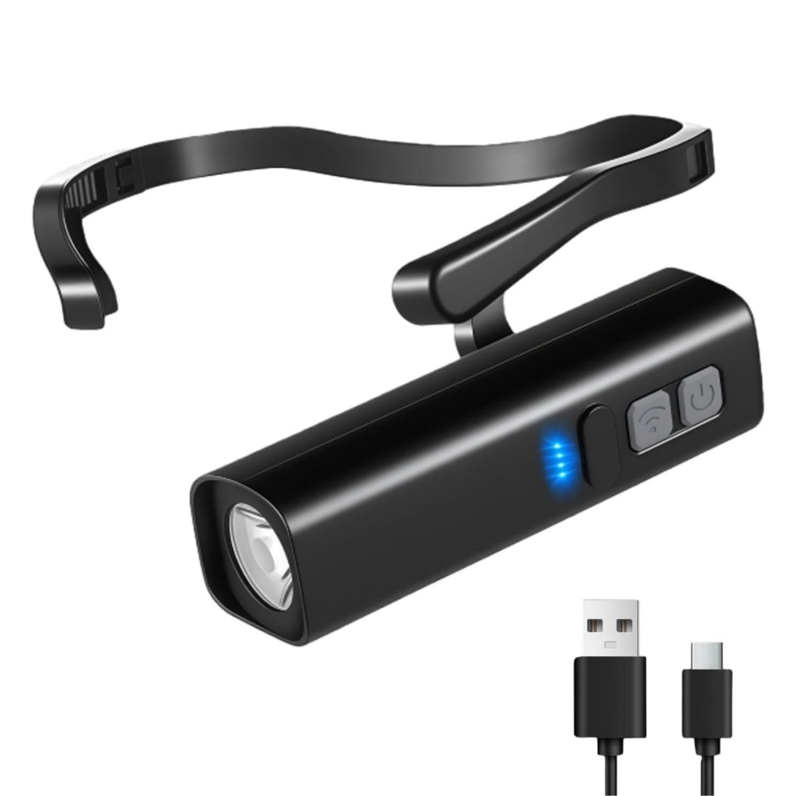 LED Ear Hook Light Motion Sensor 1000mAh Battery for Night Hiking Trail Running
