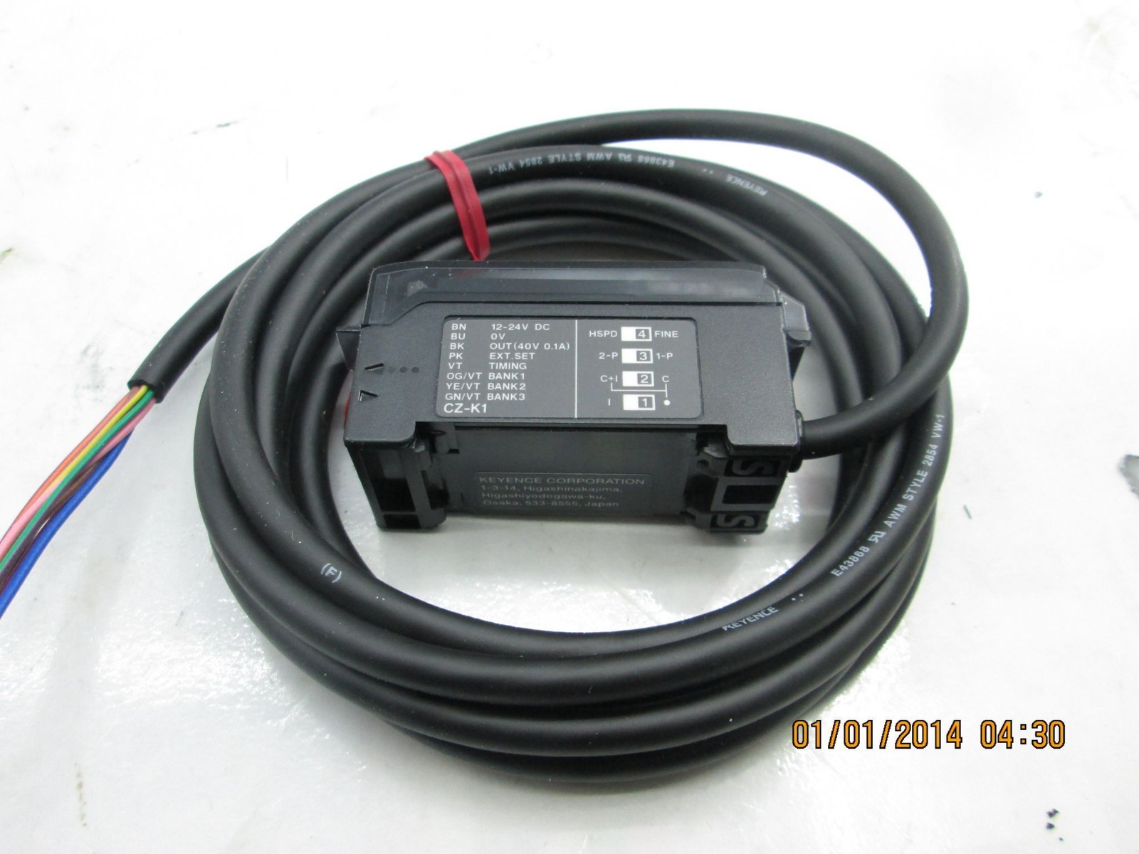 KEYENCE CZ-K1(P) Series RGB Digital Fiberoptic Sensor