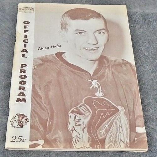 1968 NHL HOCKEY CHICAGO BLACKHAWKS GAMEDAY PROGRAM VS ST LOUIS BLUES CHICO MAKI