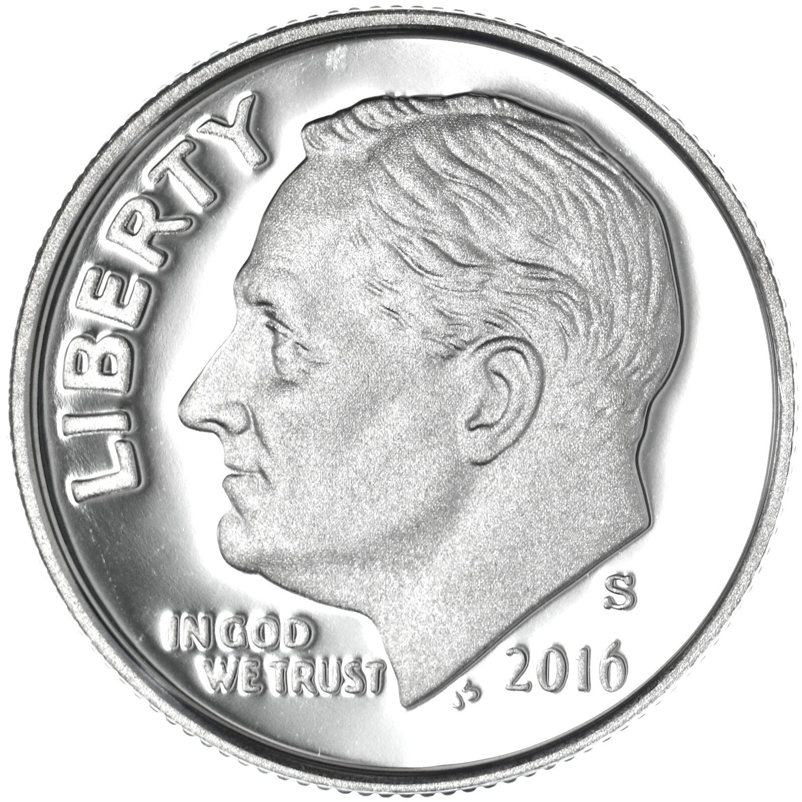 2016 S Roosevelt Dime Gem DCam Proof CN-Clad