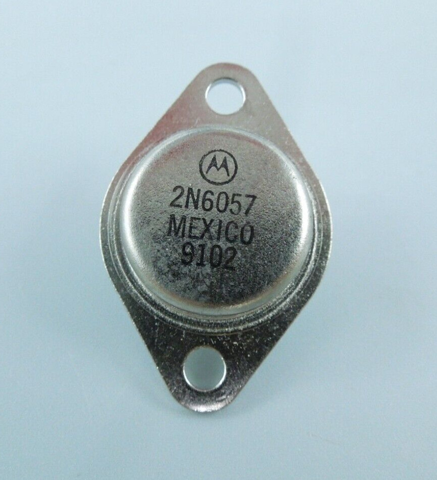 MOTOROLA 2N6057 TO-3 NPN DARLINGTON PWR AMP 60V 150W TRANSISTOR (Qty 1)