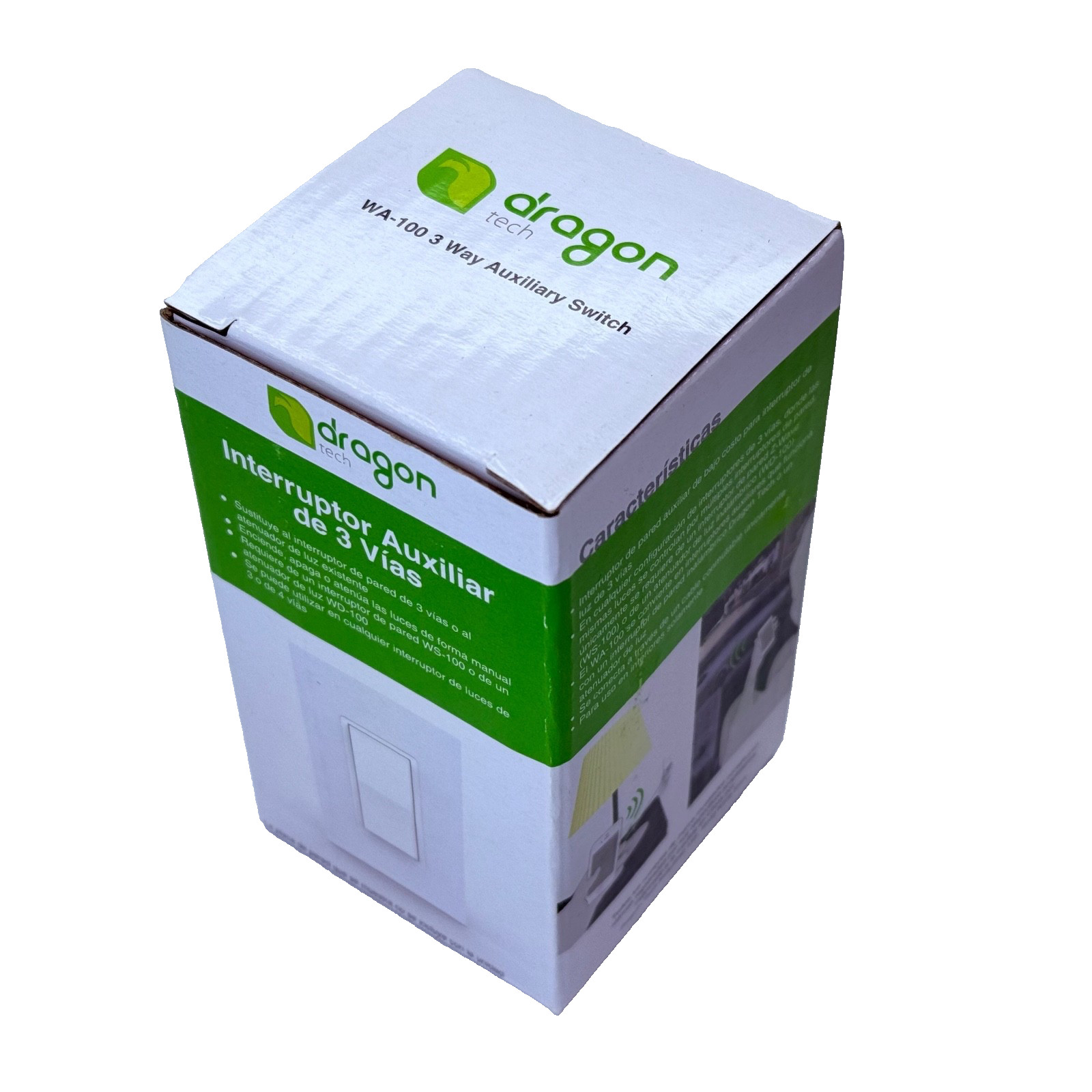 Dragon Tech WA-100 3 Way Auxiliary Switch - White - NEW
