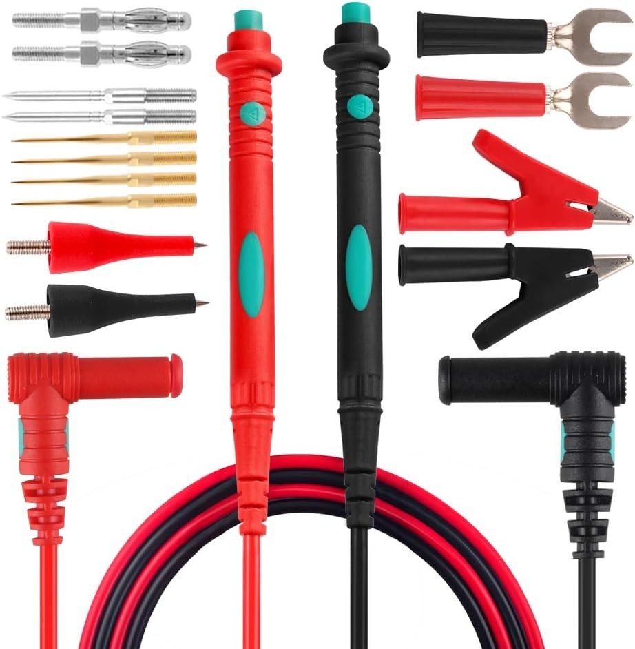 Multimeter Test Leads Kit, Digital Multimeter Leads with Alligator Clips Replace