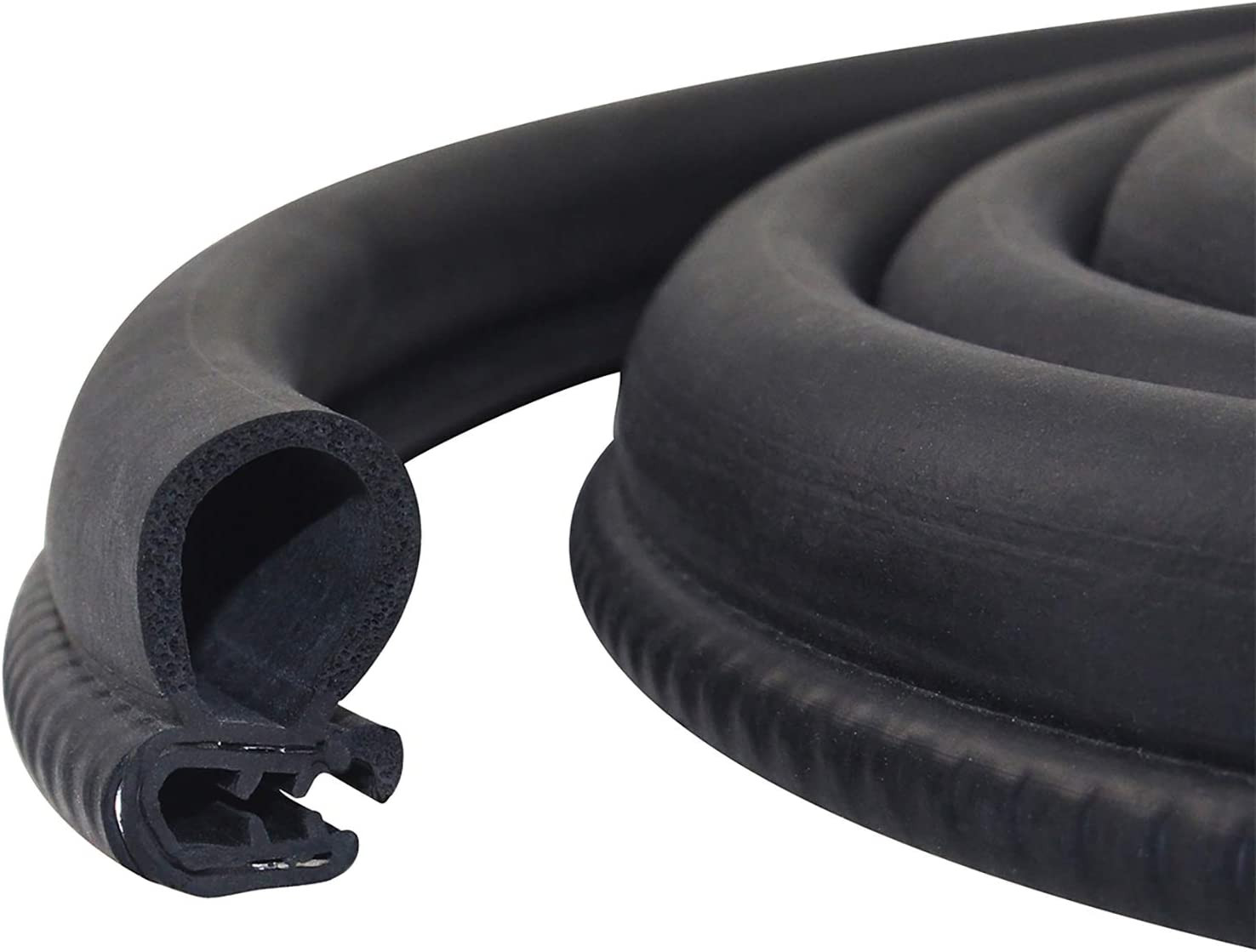 Automotive Door Weather Stripping 20Ft Car Door Rubber Edge Trim Seal Strip Gask