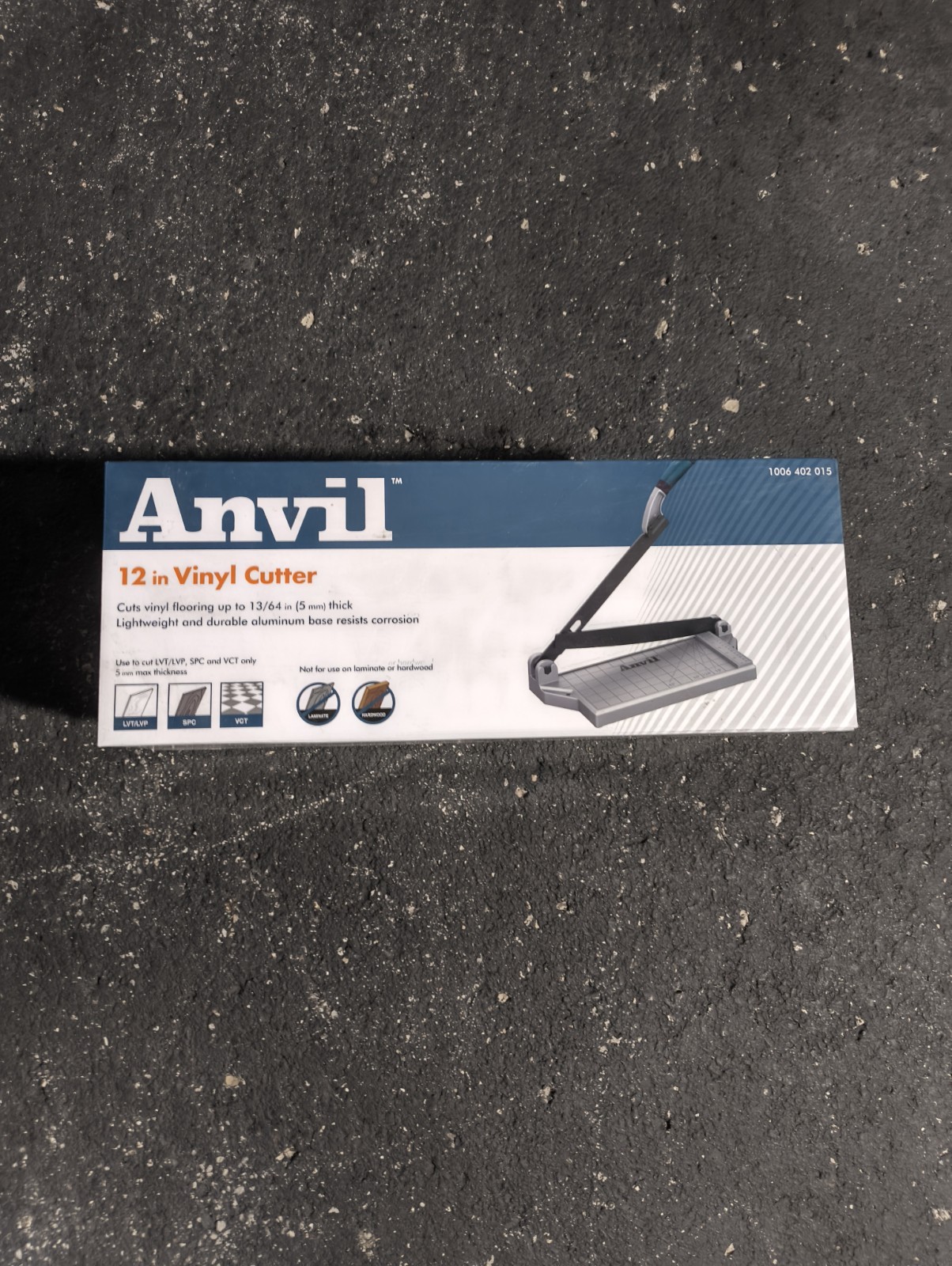 Anvil 12” Vinyl Tile Cutter Heavy Duty LVT Cutter – New Sealed