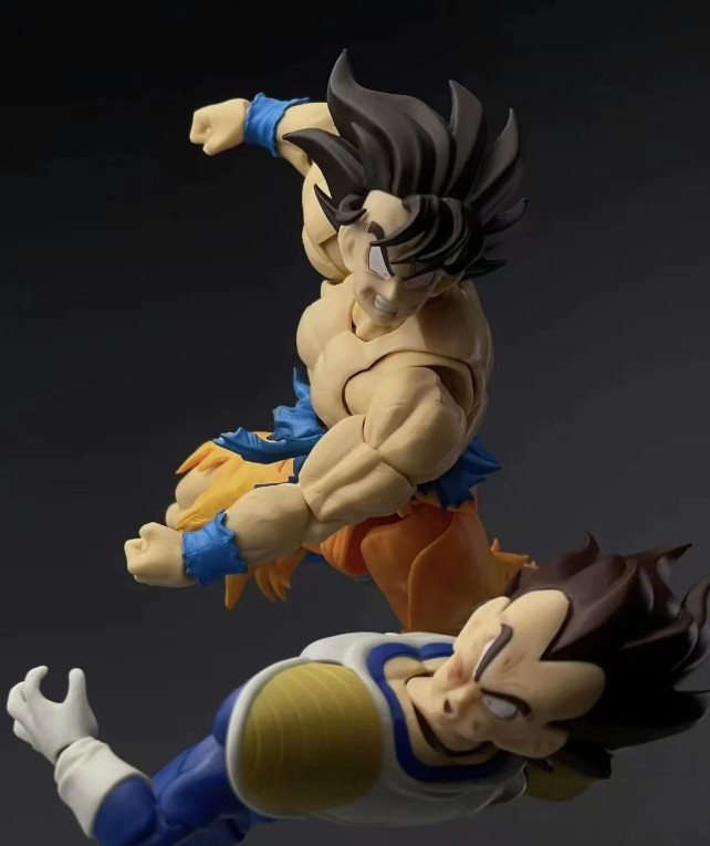 RE custom 1/12 shf Goku vegeta fight Head Sculpt Super Saiyan（ No Figure）
