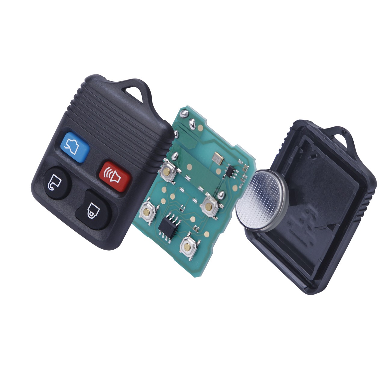 For Ford Replacement Alarm Remote Keyless Entry Control Key FOB Clicker 4 Button